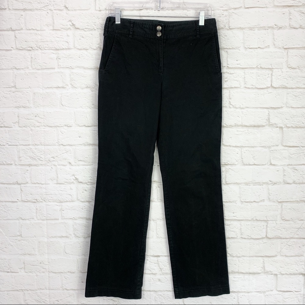 LOFT Ann Taylor Laura Trouser Style Black Pants 4 Career Professional Dress Pant